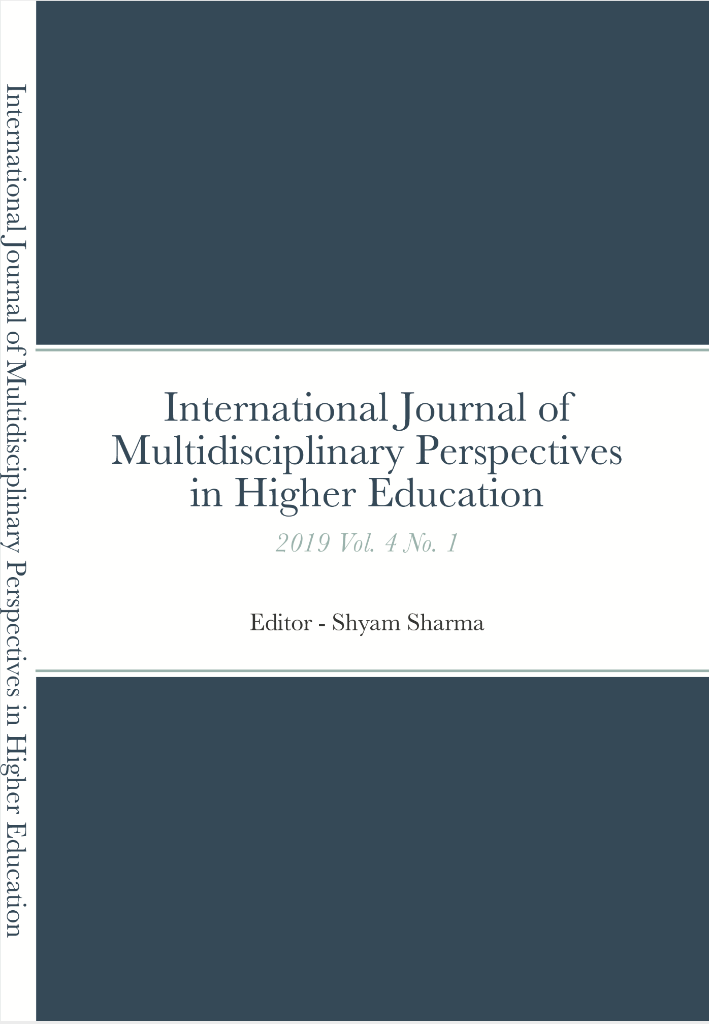 The International Journal of Multidisciplinary Perspectives in Higher Education (Print ISSN 2474-2546 & Online ISSN 2474-2554) is a double-blind peer-reviewed scholarly journal that seeks to create conversations about education—especially the policy, practice, and research on teaching and learning—among scholars across the academic disciplines and across national and cultural borders. www.ojed.org/jimphe